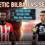 Nhận định bóng đá trận Athletic Bilbao vs Sevilla lúc 22h00 ngày 22/08/2026 chi tiết trên Xoilac TV.