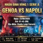 Ảnh bìa nhận định, soi kèo chi tiết trận đấu Genoa vs Napoli lúc 01h45 ngày 23/08 vòng 1 Serie A chuẩn xác từ Xoilac TV.
